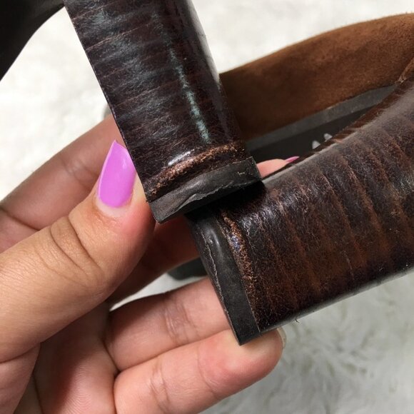 Stuart Weitzman Brown Suede Heels Size 4 1/2 - Picture 10 of 13